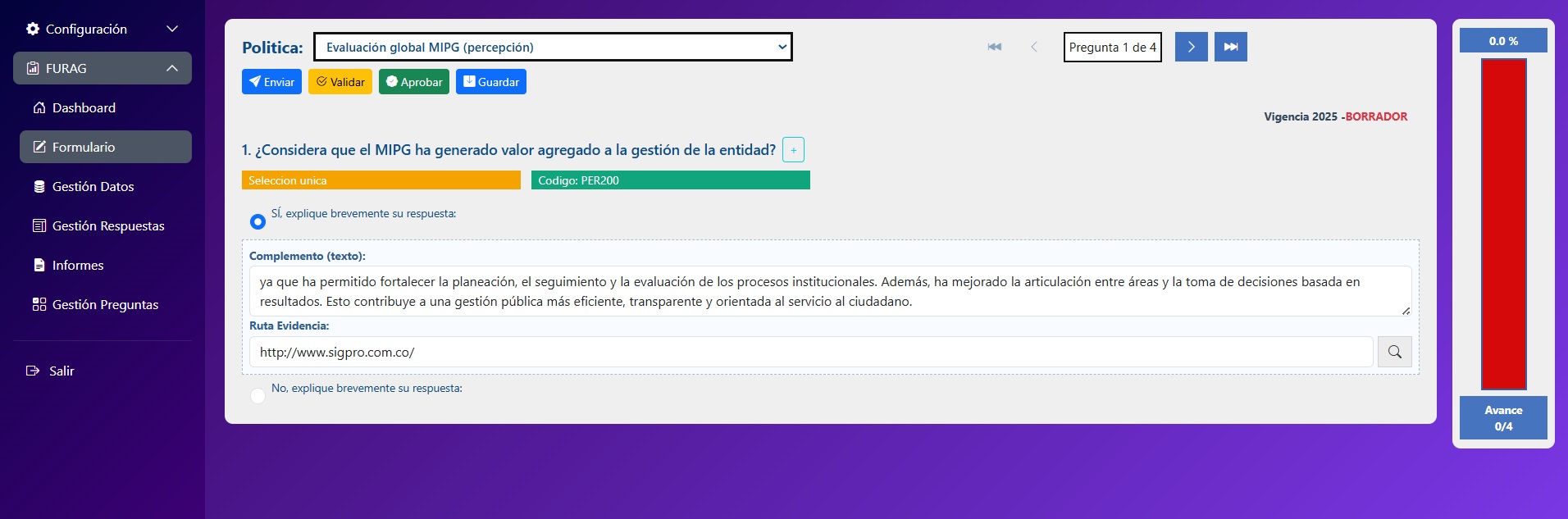 Sistema SIGPRO